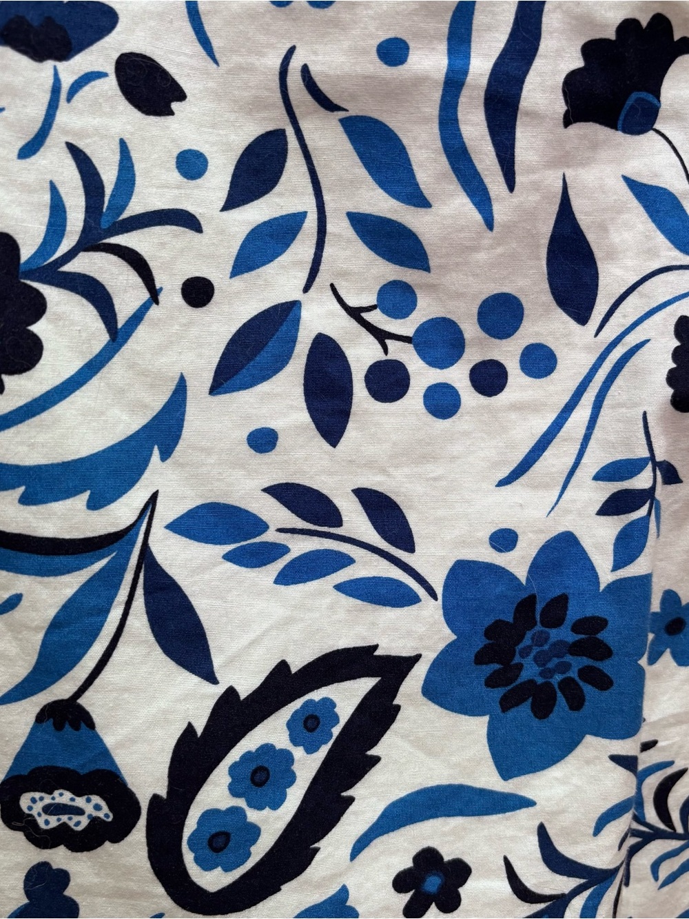 Blue Floral A-Line Women's Skirt - Picture 2 of 3